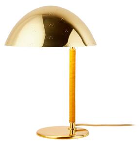 Stolní lampa GUBI 9209, mosaz, ratan, výška 36,5 cm