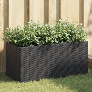 Zahradní truhlíky se 2 květináči 2 ks černé 72 x 30 x 32 cm 3210528