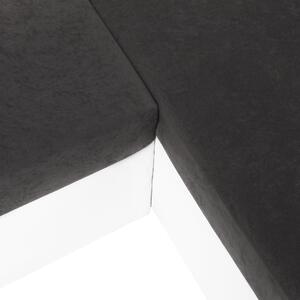 Tempo Kondela Rohová sedací souprava DESNY rozkládací s úložným prostorem, bílá/šedá