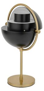 Dobíjecí stolní lampa GUBI Multi-Lite výška 30 cm mosaz/černá