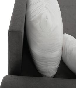 Tempo Kondela Rohová sedací souprava DESNY rozkládací s úložným prostorem, bílá/šedá