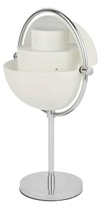 Nabíjecí stolní lampa GUBI Multi-Lite, výška 30 cm, chrom/bílá