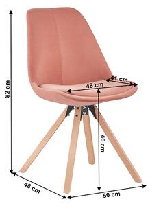 TEMPO Židle, růžová Velvet látka / buk, SABRA