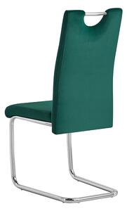 TEMPO Jídelní židle, smaragdová Velvet látka, ABIRA NEW