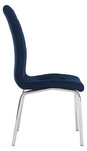 TEMPO Jídelní židle, modrá / chrom, GERDA NEW