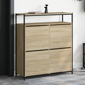 Botník se 4 výklopnými zásuvkami dub sonoma 100 x 34 x 112 cm 3214414