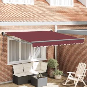 Ručně zatahovací markýza burgundská 300 x 250 cm 3215298