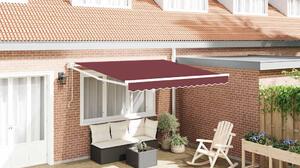 Automatická zatahovací markýza burgundská 300 x 250 cm 3215303