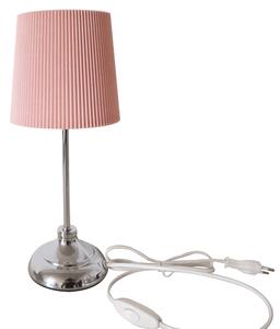 TEMPO Stolní lampa, kov / růžové textilní stínítko, GAIDEN