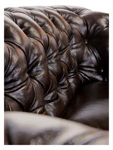 Massive home | Luxusní rohová pohovka Chesterfield hnědá z pravé kůže 236x236 MH799CHES