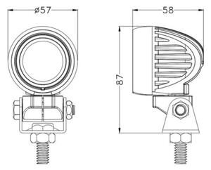LED Bodové svítidlo pro automobil OSRAM LED/10W/10-30V IP68 5700K