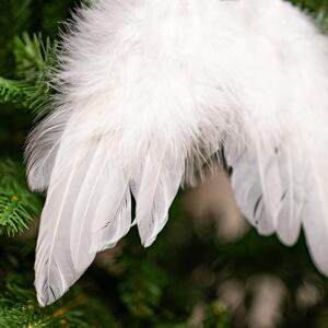Andělská křídla z peří , barva bílá, baleno 12ks v polybag. Cena za 1 ks