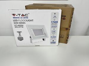 V-TAC Bílý LED reflektor 200W, 4+1ks zdarma, Studená bílá 6000 - 6500K