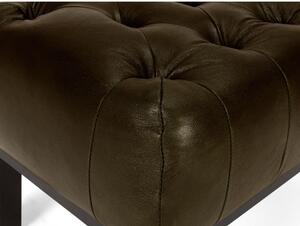 Massive home | Luxusní podnožka Chesterfield hnědá z pravé kůže MH841CHES