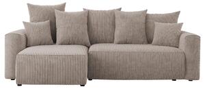 Rohová sedačka Denia (L) (světlohnědá). Akce -20%