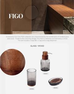 Erga Figo, skleněná sklenice, kouřová-hnědá, ERG-08398