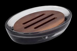 Erga Figo, skleněný držák na mýdlo, kouřová-hnědá, ERG-08399