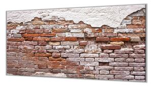 Ochranná deska cihlová zeď s omítkou - 52x60cm / S lepením na zeď