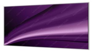 Ochranná deska temně fialová vlna - 52x60cm / S lepením na zeď
