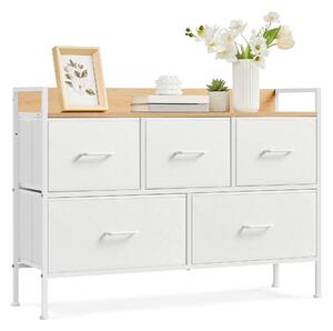 KOMODA, bílá, barvy dubu, 98,2/70/29 cm - Široké komody, Online Only