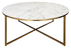 KONFERENČNÍ STOLEK, šedá, bílá, barvy zlata, kov, sklo, 80/80/45 cm Ambia Home - Konferenční stolky