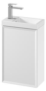 Cersanit Mille, závěsná WC skříňka 392x214x590 mm + keramické umyvadlo Como, bílá matná, S801-568
