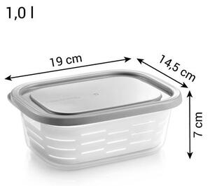 Dóza do mrazničky s košíkem 4FOOD 1,0 l