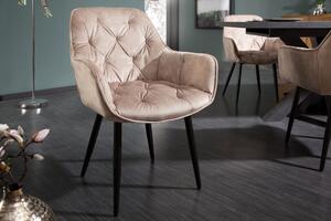 Designová židle Garold šampaňský samet - Skladem