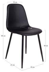 Designová jídelní židle Myla černá