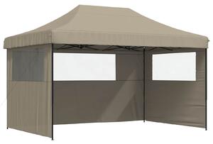 Skládací party stan pop-up se 3 bočními stěnami taupe