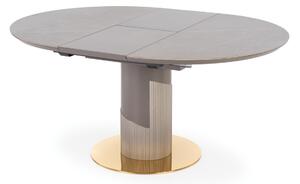 Jídelní stůl MESCOT šedý mramor/zlatá
