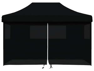 Skládací party stan pop-up se 4 bočními stěnami černý