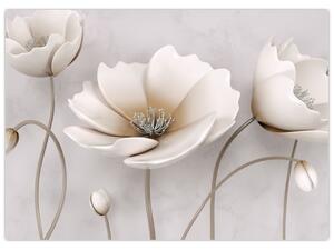 Obraz bílých květin (70x50 cm)