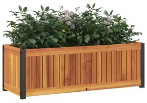 Zahradní truhlík 80x30x27,5 cm masivní akáciové dřevo a ocel