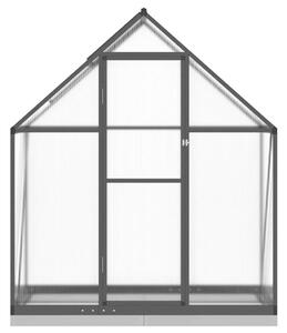 Skleník s podkladovým rámem antracitový 169x58x202 cm hliník