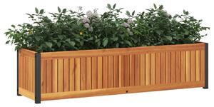 Zahradní truhlík 110x30x27,5 cm masivní akáciové dřevo a ocel