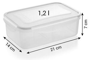 Dóza s 2 miskami FRESHBOX 1,2 l, obdélníková