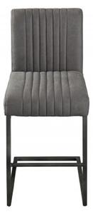 Massive home | Barová židle s kovovými nohami, šedá Gustav - sada 2 kusů MH400060