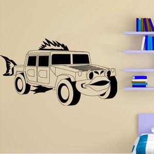 Živá Zeď Samolepka Dětské autíčko Jeep Barva: černá
