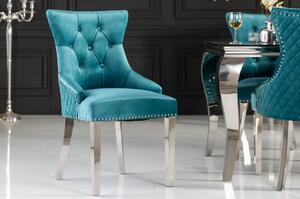 Massive home | Sametová jídelní židle, světle modrá Gustav MH404740