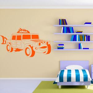Živá Zeď Samolepka Dětské autíčko Jeep Barva: černá