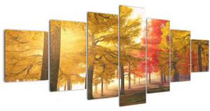 Obraz podzimních stromů (210x100 cm)