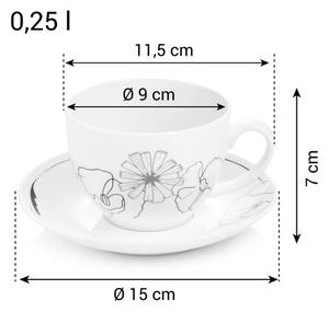 Šálek s podšálkem myCOFFEE, 2 ks, Blossoms