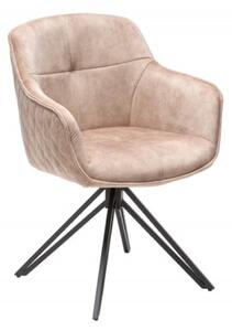 Massive home | Moderní otočná židle ze sametu, růžová Gustav MH402590