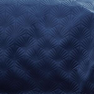 Modrý přehoz na dvoulůžko 220x230 cm Art Deco Pearl - Catherine Lansfield