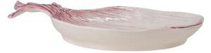 Bílo-růžový servírovací talíř 18x26 cm Mimosa – Bloomingville