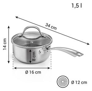 Rendlík SteelCRAFT s poklicí ø 16 cm, 1,5 l