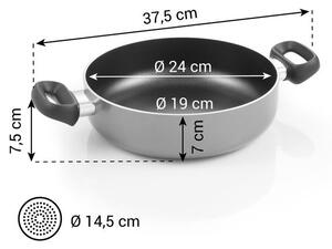 Pánev hluboká BRAVA ø 24 cm, 2 úchyty
