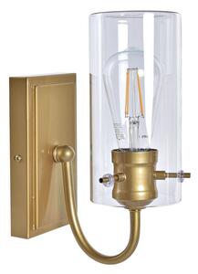 13493 Nástěnná lampa DKD Home Decor Sklo Zlatá Kov Transparentní 220 V 50 W (13 x 17 x 27 cm)