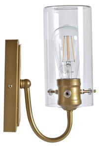 Nástěnná lampa DKD Home Decor Sklo Zlatá Kov Transparentní 220 V 50 W (13 x 17 x 27 cm)
